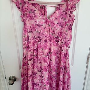 ARULA Floral Pink Kids Dress